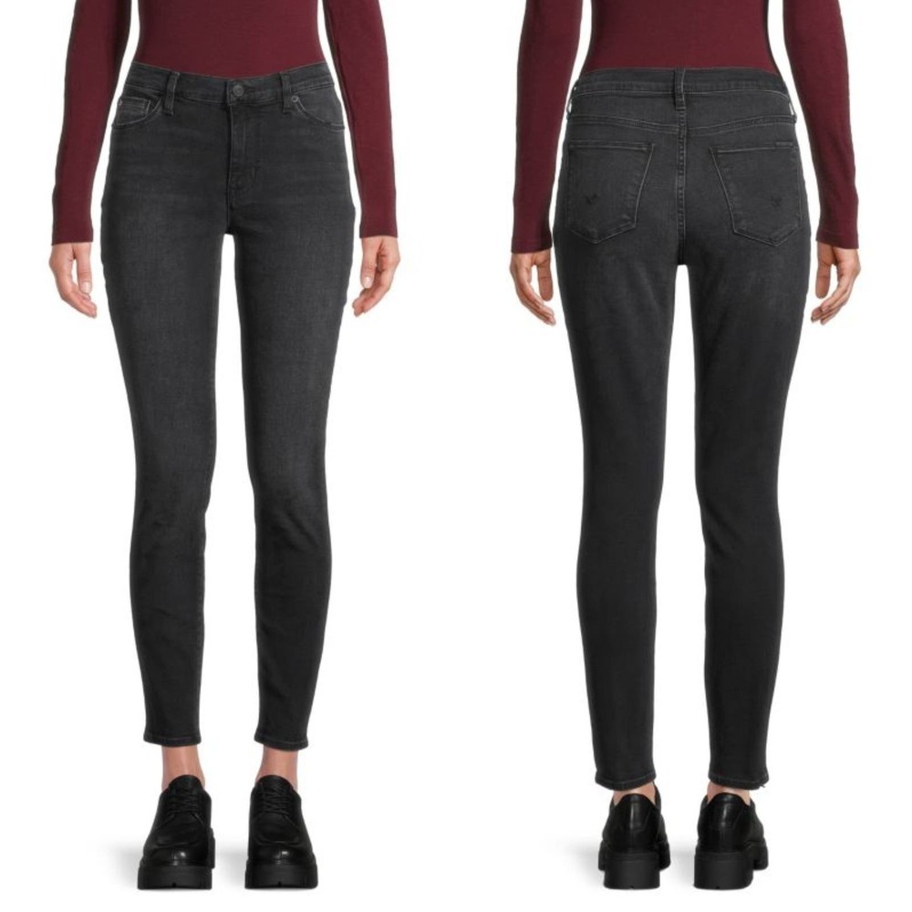 Hudson Natalie Jeans Mid Rise\ Skinny Ankle Denim Cayley Black NWT Size 26